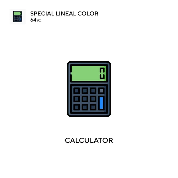 Calculator Special Lineal Color Vector Icon Calculator Icons Your Business — Stock Vector