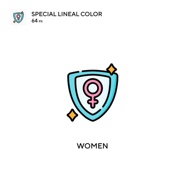 Γυναίκες Ειδική Lineal Χρώμα Διάνυσμα Εικονίδιο Εικόνες Γυναικών Για Επιχειρηματικό — Διανυσματικό Αρχείο