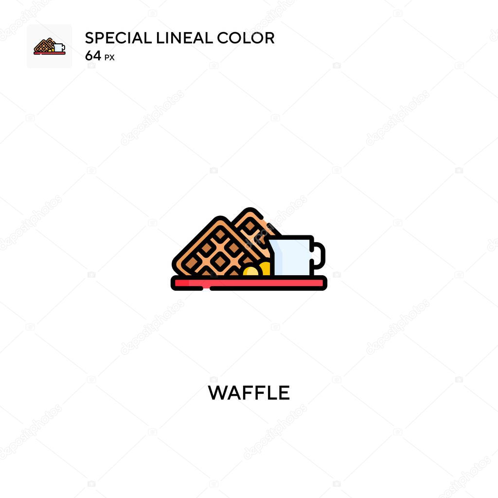 Waffle Special lineal color vector icon. Waffle icons for your business project