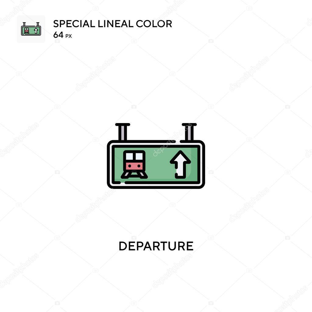 Departure Special lineal color vector icon. Departure icons for your business project