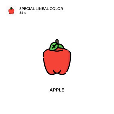 Apple Özel Lineal renk vektörü simgesi. İş projeniz için elma simgeleri