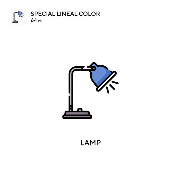 Lámpara Icono Vector Color Lineal Especial Iconos Lámpara Para Proyecto — Archivo Imágenes Vectoriales