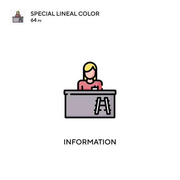 Information Special Lineal Color Vector Icon Information Icons Your Business — Stock Vector