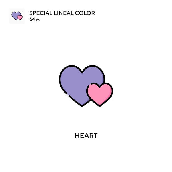 Corazón Especial Icono Vector Color Lineal Iconos Corazón Para Proyecto — Archivo Imágenes Vectoriales