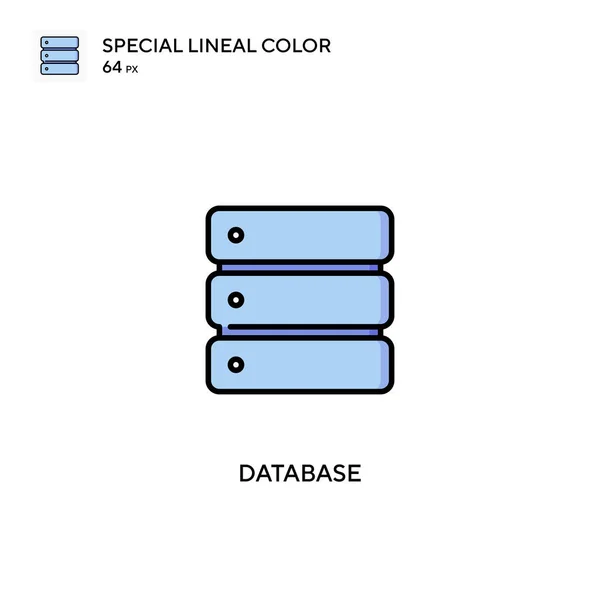 Βάση Δεδομένων Ειδικό Εικονίδιο Διάνυσμα Χρώματος Lineal Εικονίδια Βάσης Δεδομένων — Διανυσματικό Αρχείο