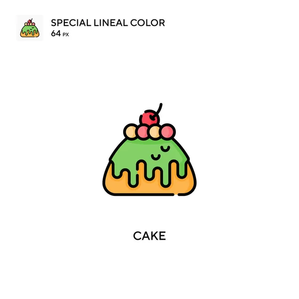 Cake Speciale Lijnkleur Vector Icoon Cake Iconen Voor Business Project — Stockvector