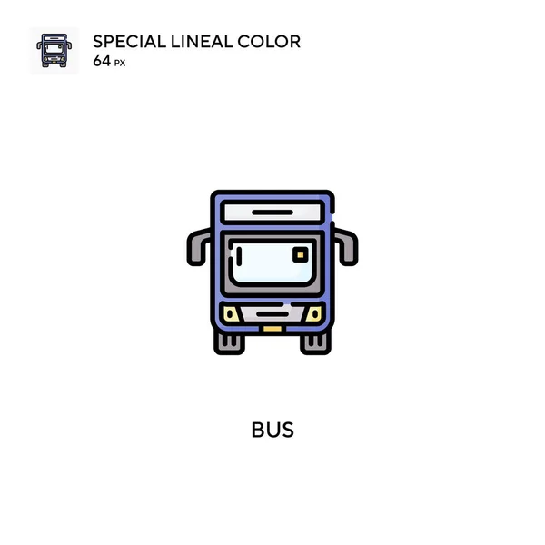 Значок Специального Линейного Вектора Цвета Значки Автобусов Вашего Бизнес Проекта — стоковый вектор