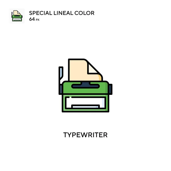 Typewriter Special Lineal Color Vector Icon Typewriter Icons Your Business — Stock Vector