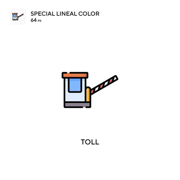 Toll Icono Especial Vector Color Lineal Iconos Peaje Para Proyecto — Vector de stock