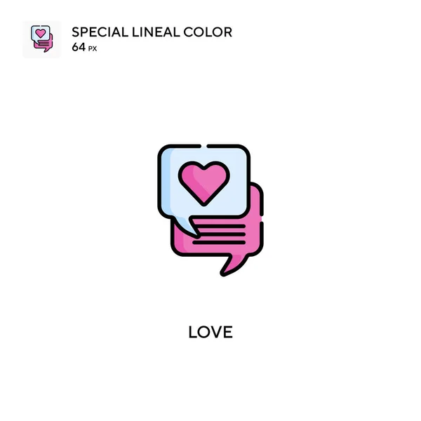 Love Special Lineal Color Vector Icon 비즈니스 프로젝트를 아이콘 — 스톡 벡터