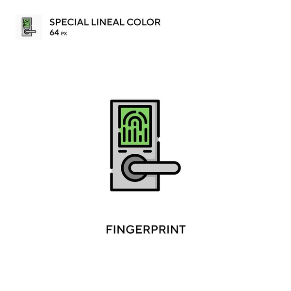 Fingerabdruck Spezielles Lineares Farbvektorsymbol Fingerabdruck Symbole Für Ihr Geschäftsprojekt — Stockvektor
