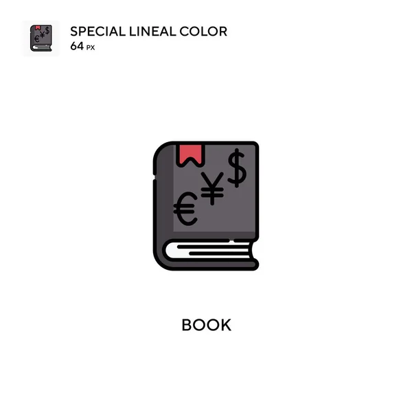 Book Special Lineal Color Vector Icon Ikony Knihy Pro Váš — Stockový vektor