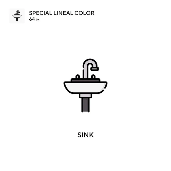 Sink Spezielles Lineares Farbvektorsymbol Spül Symbole Für Ihr Geschäftsprojekt — Stockvektor
