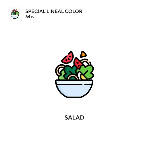 Salada Ícone Vetorial Cor Linear Especial Ícones Salada Para Seu — Vetor de Stock