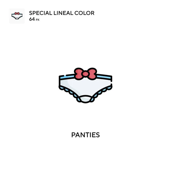 Slipje Speciale Lineal Kleur Vector Icoon Panty Iconen Voor Business — Stockvector