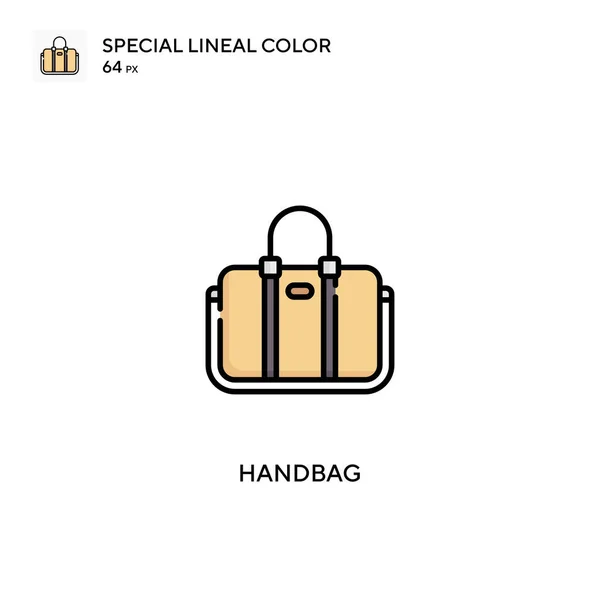 Handbag Ícone Vetorial Cor Linear Especial Ícones Bolsa Para Seu — Vetor de Stock