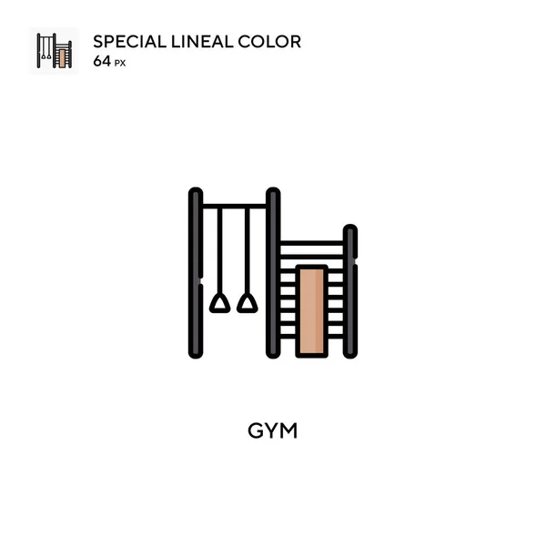 Gimnasio Icono Especial Vector Color Lineal Iconos Gimnasio Para Proyecto — Vector de stock