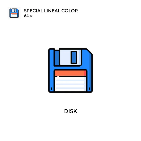 Disk Spezielles Lineares Farbvektorsymbol Disk Symbole Für Ihr Geschäftsprojekt — Stockvektor