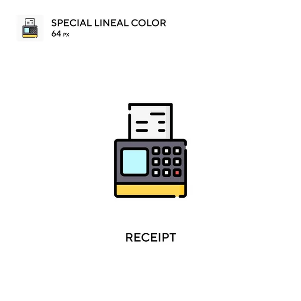 Recibo Icono Especial Vector Color Lineal Iconos Recepción Para Proyecto — Archivo Imágenes Vectoriales