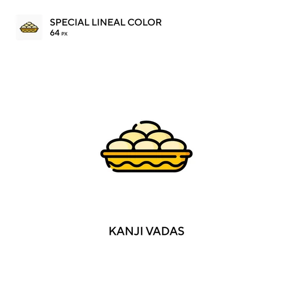 Vadas Kanji Icono Especial Vector Color Lineal Iconos Kanji Vadas — Vector de stock