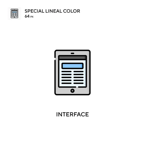 Interfaccia Speciale Icona Vettoriale Colori Lineari Icone Interfaccia Tuo Progetto — Vettoriale Stock