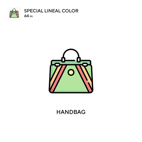 Handbag Ícone Vetorial Cor Linear Especial Ícones Bolsa Para Seu — Vetor de Stock