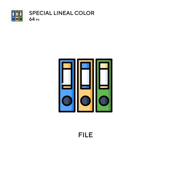 File Special Lineal Color Vector Icon File Icons Your Business — Stock Vector