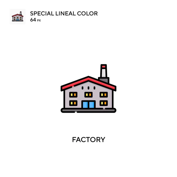 Factory Spezielles Lineares Farbvektorsymbol Factory Icons Für Ihr Geschäftsprojekt — Stockvektor