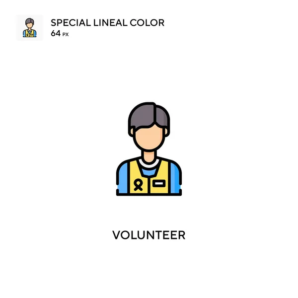 Gönüllü Özel Doğrusal Renk Vektörü Simgesi Projeniz Için Gönüllü Simgeler — Stok Vektör