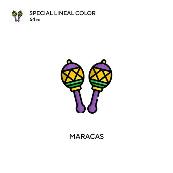 Maracas Icono Especial Vector Color Lineal Iconos Maracas Para Proyecto — Vector de stock