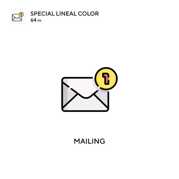 Mailing Icono Especial Vector Color Lineal Iconos Correo Para Proyecto — Vector de stock