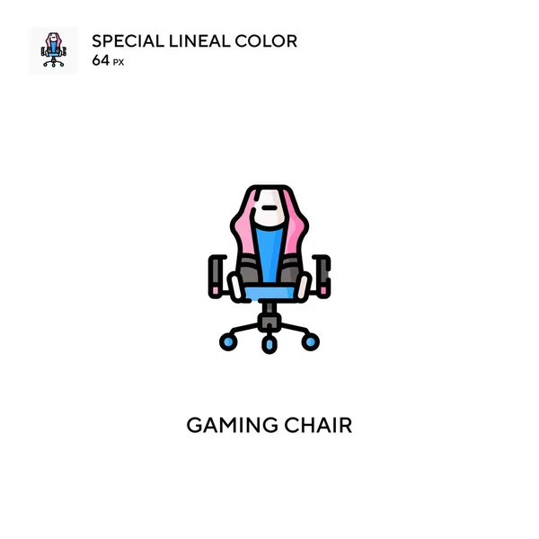 Gaming Chair Special Lineal Color Vector Icon Gaming Chair Icons — Stock Vector