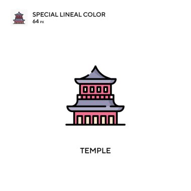 Temple Special Lineal renk vektör simgesi. İş projeniz için tapınak simgeleri