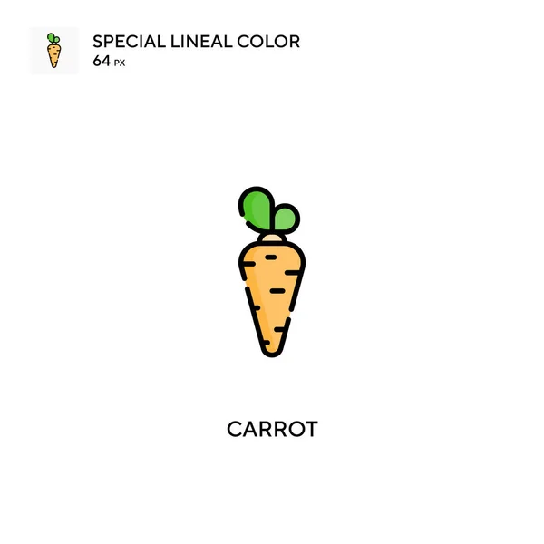 胡萝卜特殊线形彩色矢量图标 您的商业项目的胡萝卜图标 — 图库矢量图片