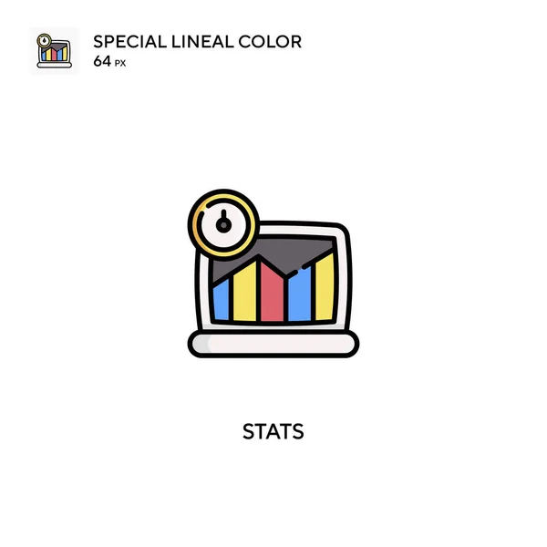 Statistik Spezielles Lineares Farbvektorsymbol Statistiksymbole Für Ihr Geschäftsprojekt — Stockvektor