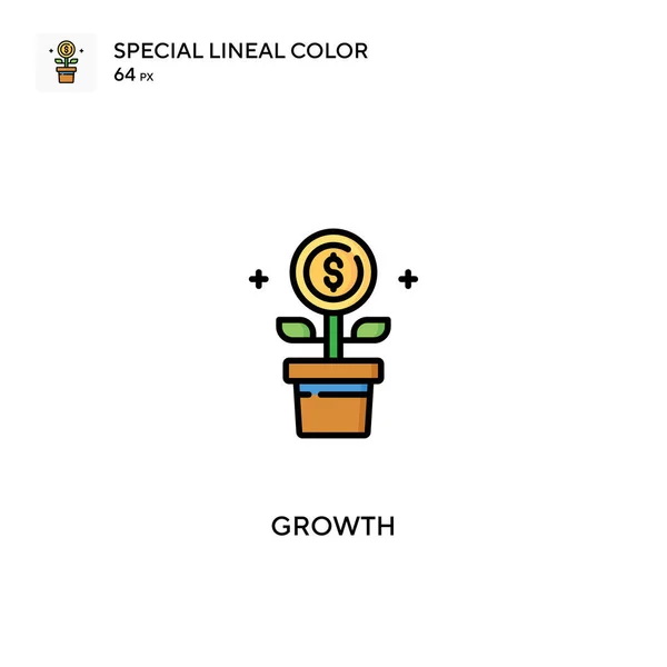 Wzrost Specjalna Ikona Wektora Koloru Linii Ikony Wzrostu Dla Twojego — Wektor stockowy