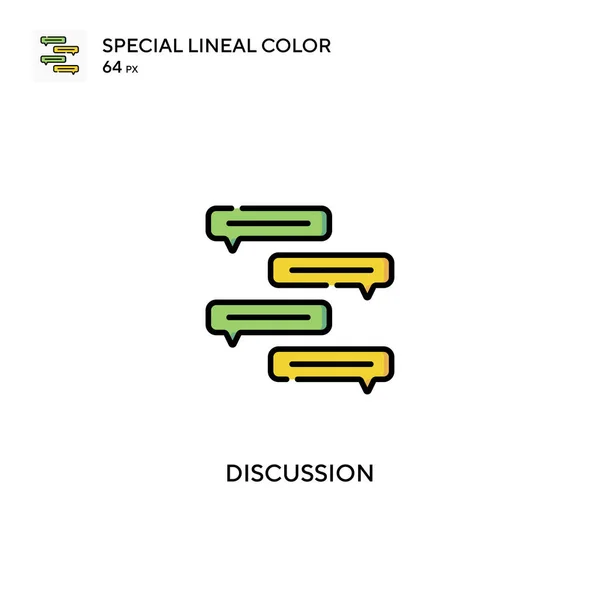 Discussion Special Lineal Color Vector Icon Discussion Icons Your Business — Stock Vector