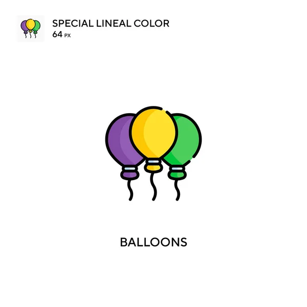 Globos Icono Especial Vector Color Lineal Iconos Globos Para Proyecto — Archivo Imágenes Vectoriales