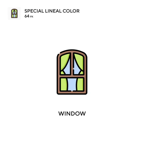 Window Special Lineal Color Vector Icon Window Icons Your Business — Stock Vector