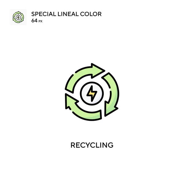 Recycling Spezielles Lineares Farbvektorsymbol Recycling Symbole Für Ihr Geschäftsprojekt — Stockvektor