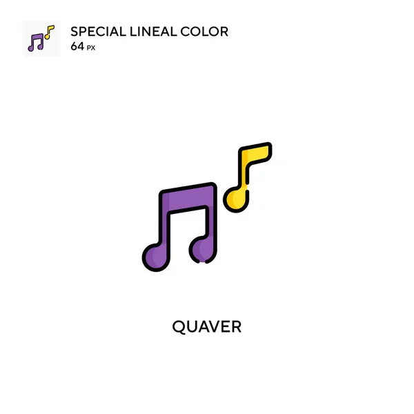 Quaver特殊线形彩色矢量图标 您的商业项目的Quaver图标 — 图库矢量图片
