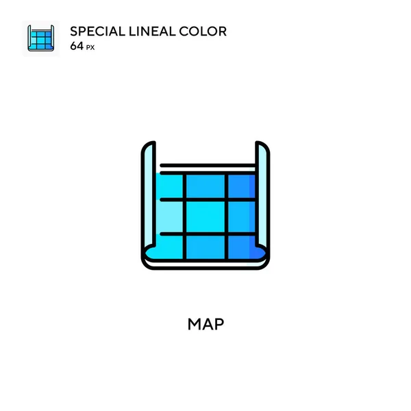 Mapa Specjalna Ikona Wektora Kolorów Liniowych Ikony Map Dla Twojego — Wektor stockowy