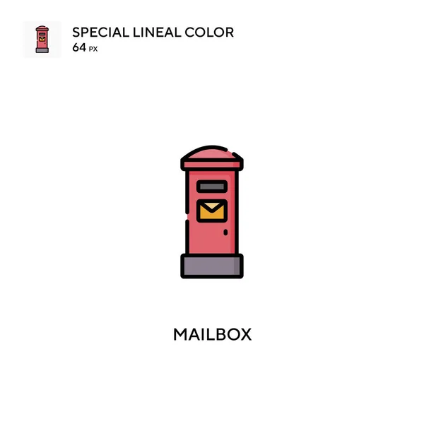 Mailbox Speciale Lijnkleur Vector Icoon Mailbox Iconen Voor Business Project — Stockvector