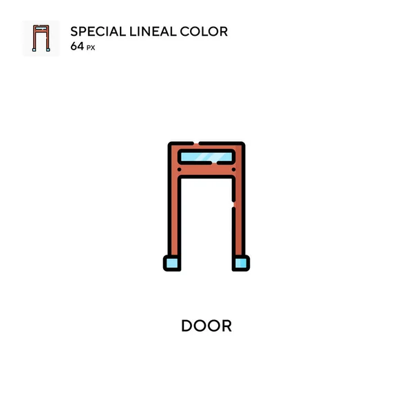 Porte Spécial Lineal Icône Vectorielle Couleur Icônes Porte Pour Votre — Image vectorielle