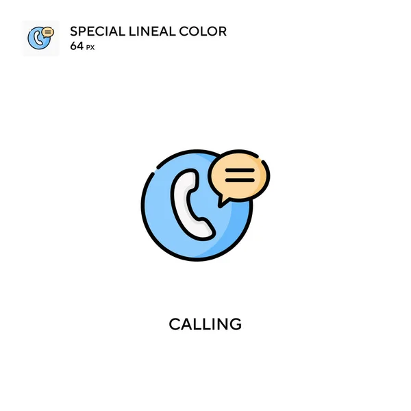 Chiamata Speciale Icona Vettoriale Colore Lineare Chiamare Icone Tuo Progetto — Vettoriale Stock