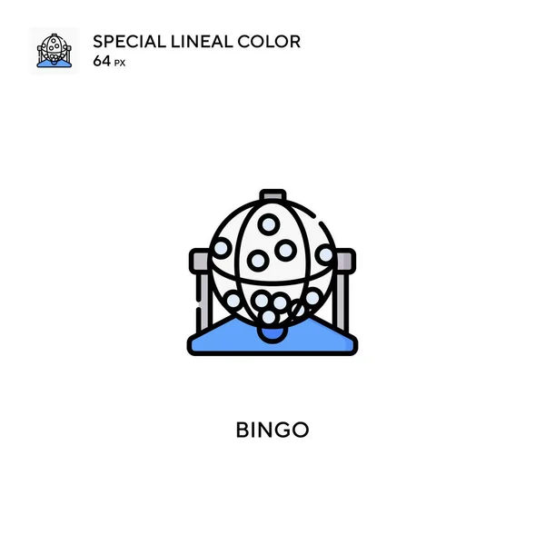 Bingo Special Linjal Färg Vektor Ikon Bingo Ikoner För Ditt — Stock vektor