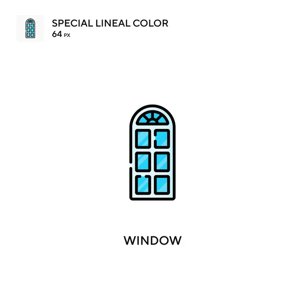 Pencere Özel Doğrusal Renk Vektörü Simgesi Projeniz Için Pencere Simgeleri — Stok Vektör