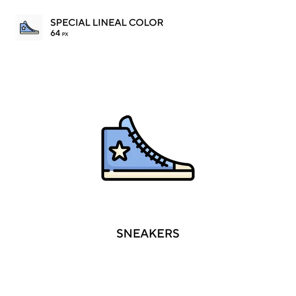 Sneakers Special Lineal Color Vector Icon 비즈니스 프로젝트용 스니커즈 아이콘 — 스톡 벡터