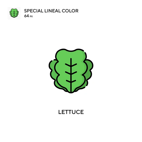 Lettuce Spezielles Lineares Farbvektorsymbol Salatsymbole Für Ihr Geschäftsprojekt — Stockvektor