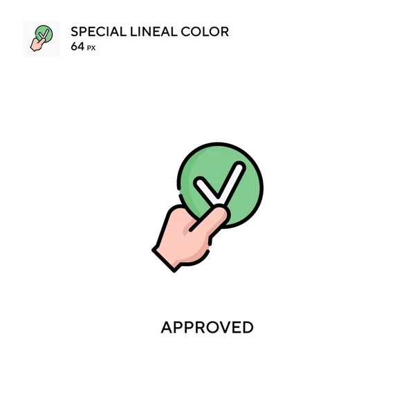 Onaylanmış Özel Doğrusal Renk Vektörü Simgesi Projeniz Için Onaylanmış Simgeler — Stok Vektör